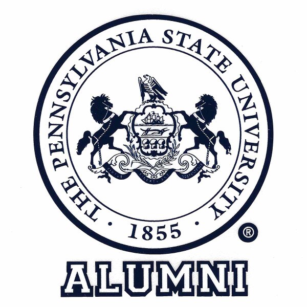 vinyl decal Pennsylvania State University Seal over Alumni